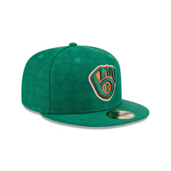 New Era Milwaukee Brewers St. Patrick's Day 2025 Green Gray 59Fifty 5950 Fitted