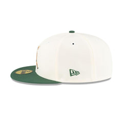 New Era Milwaukee Bucks Mascot White Green Gray 59Fifty 5950 Patch Fitted Hat
