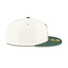 New Era Milwaukee Bucks Mascot White Green Gray 59Fifty 5950 Patch Fitted Hat