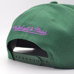 Mitchell And Ness Milwaukee Bucks NBA FRONT LOADED Green Purple Patch Snapback