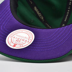 Mitchell And Ness Milwaukee Bucks NBA FRONT LOADED Green Purple Patch Snapback
