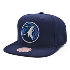 Mitchell And Ness Minnesota Timberwolves HOWLING Navy Blue Gray Patch Snapback