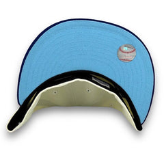New Era Minnesota Twins Off White Royal Navy Blue 59Fifty 5950 Patch Fitted Hat