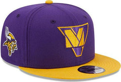 New Era Minnesota Vikings Yellow Gray Black White 9Fifty 950 Patch Snapback Hat