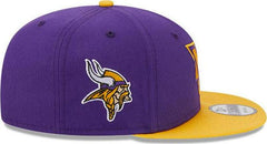 New Era Minnesota Vikings Yellow Gray Black White 9Fifty 950 Patch Snapback Hat
