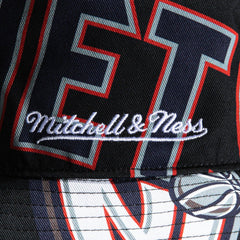 Mitchell And Ness Brooklyn Nets Black White Blue Red Bucket Cap Hat