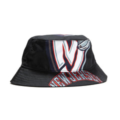 Mitchell And Ness Brooklyn Nets Black White Blue Red Bucket Cap Hat