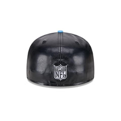 New Era Oilers Faux Leather Crown Black Sky Blue Green 59Fifty 5950 Patch Fitted