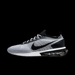 NIKE AIR MAX FLYKNIT RACER Black Grey Silver White DJ6106-002 Sneaker Shoe