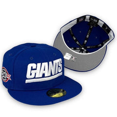 New Era NY Giants 80th Season Blue Grey White Red 59Fifty 5950 Patch Fitted Cap