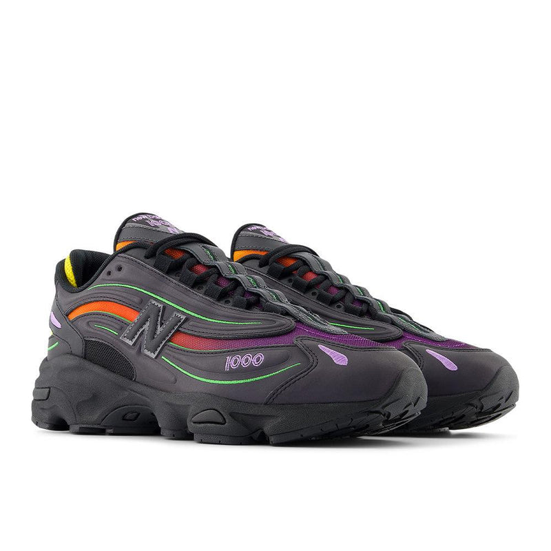 New Balance M1000 Reflective Neon Nights Black Honeycomb Purple Red Shoe Sneaker