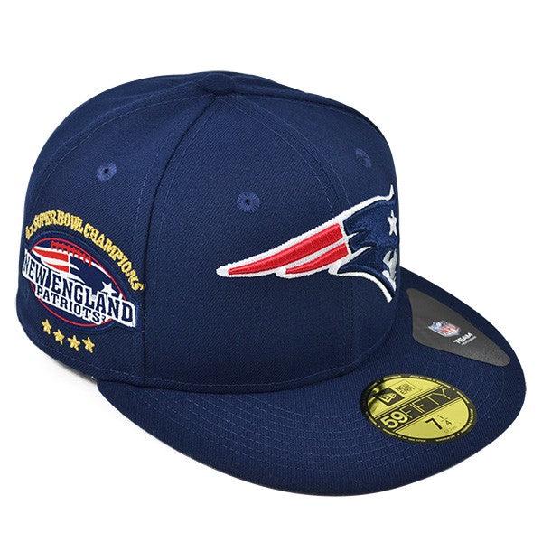New Era New England Patriots Gold Gray Red White 59Fifty 5950 Patch Fitted Hat