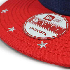 New Era England Patriots Red White Blue 9Fifty 950 Patch Snapback Cap Hat