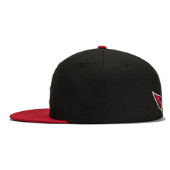 New Era Arizona Cardinals Black Cardinal Red Green 59Fifty 5950 Patch Fitted Hat
