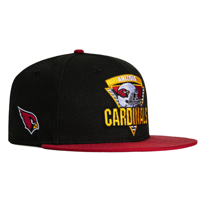 New Era Arizona Cardinals Black Cardinal Red 59Fifty 5950 Patch Fitted Cap Hat
