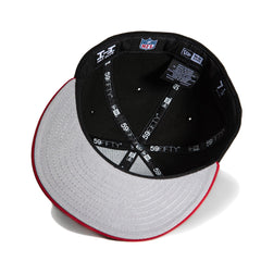 New Era Arizona Cardinals Black Cardinal Red 59Fifty 5950 Patch Fitted Cap Hat