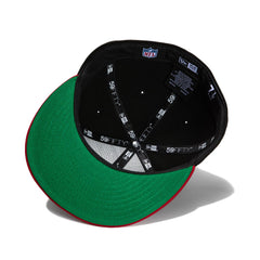 New Era Arizona Cardinals Black Cardinal Red Green 59Fifty 5950 Patch Fitted Hat