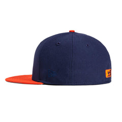 New Era Houston Astros Light Navy Orange Grey 59Fifty 5950 Patch Fitted Cap Hat