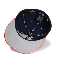New Era Houston Astros Light Navy Orange Grey 59Fifty 5950 Patch Fitted Cap Hat