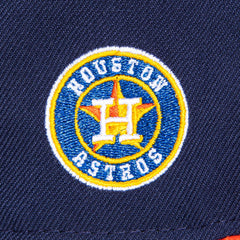 New Era Houston Astros Light Navy Orange Grey 59Fifty 5950 Patch Fitted Cap Hat