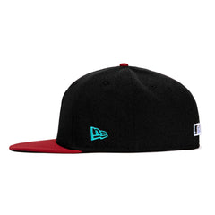 New Era Arizona Diamondbacks Black Cardinal Red 59Fifty 5950 Patch Fitted Hat