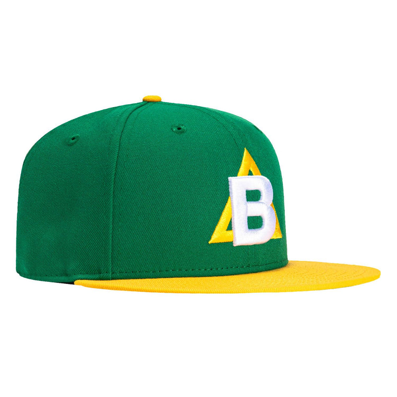 New Era Beaumont Gators Kelly Gold White Green 59Fifty 5950 Patch Fitted Cap Hat