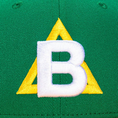 New Era Beaumont Gators Kelly Gold White Green 59Fifty 5950 Patch Fitted Cap Hat