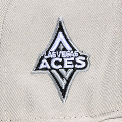 New Era Las Vegas Aces WNBA Stone Light Orange Gray 59Fifty 5950 Patch Fitted