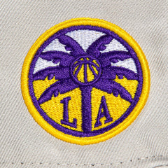 New Era LA Sparks WNBA Stone Light Orange Gray 59Fifty 5950 Patch Fitted Cap Hat