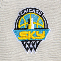New Era Chicago Sky WNBA Stone Light Orange Gray 59Fifty 5950 Patch Fitted Cap