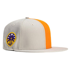 New Era LA Sparks WNBA Stone Light Orange Gray 59Fifty 5950 Patch Fitted Cap Hat