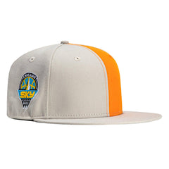New Era Chicago Sky WNBA Stone Light Orange Gray 59Fifty 5950 Patch Fitted Cap