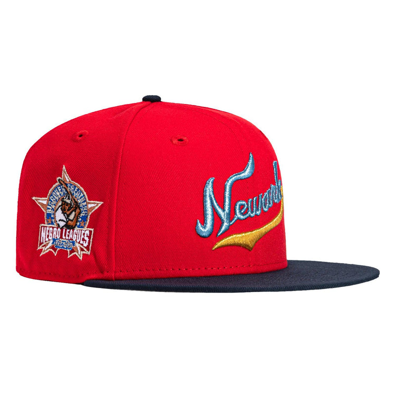 New Era Newark Eagles Negro Leagues Red Gray Navy Blue 59Fifty 5950 Patch Fitted