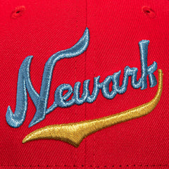 New Era Newark Eagles Negro Leagues Red Gray Navy Blue 59Fifty 5950 Patch Fitted
