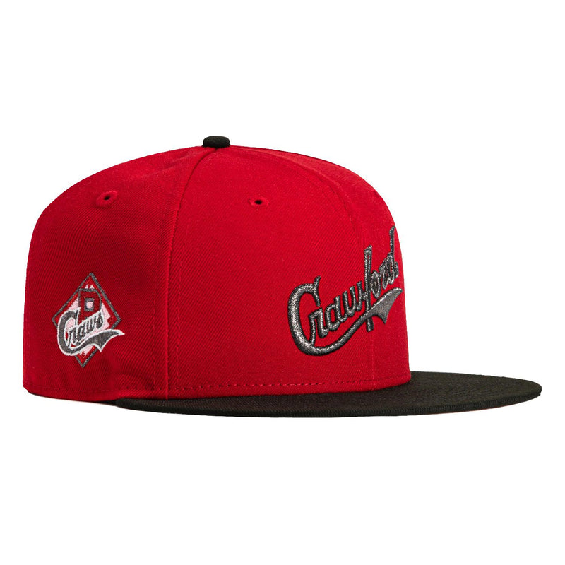 New Era Pittsburgh Crawfords Red Black Pink 59Fifty 5950 Patch Fitted Cap Hat