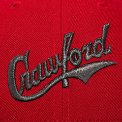 New Era Pittsburgh Crawfords Red Black Pink 59Fifty 5950 Patch Fitted Cap Hat