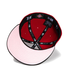 New Era Pittsburgh Crawfords Red Black Pink 59Fifty 5950 Patch Fitted Cap Hat