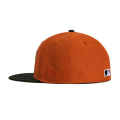 New Era SF Giants Burnt Orange Black Silver Gray 59Fifty 5950 Patch Fitted Hat
