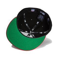New Era SF 49ers NFL Black Red Metallic Gold Green 59Fifty 5950 Patch Fitted Hat