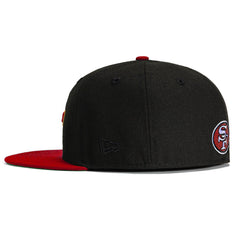 New Era SF 49ers NFL Black Red Metallic Gold Green 59Fifty 5950 Patch Fitted Hat