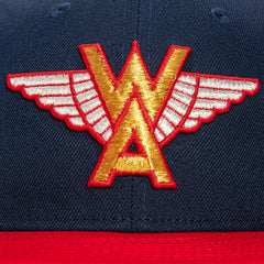 New Era Wichita Aviators Navy Blue Red Green 59Fifty 5950 Patch Fitted Cap Hat
