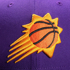 New Era Phoenix Suns Burst Black Orange Yellow 9Fifty 950 Patch Snapback Hat