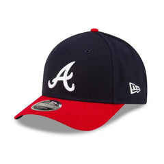 New Era Atlanta Braves Navy White Red Black 9Forty 940 Patch Snapback Cap Hat