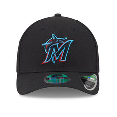 New Era Miami Marlins Black Blue 9Forty 940 Patch Snapback Cap Hat