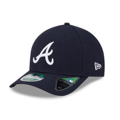New Era Atlanta Braves Navy White Black 9Forty 940 Patch Snapback Cap Hat