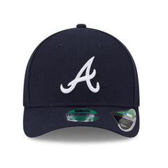 New Era Atlanta Braves Navy White Black 9Forty 940 Patch Snapback Cap Hat