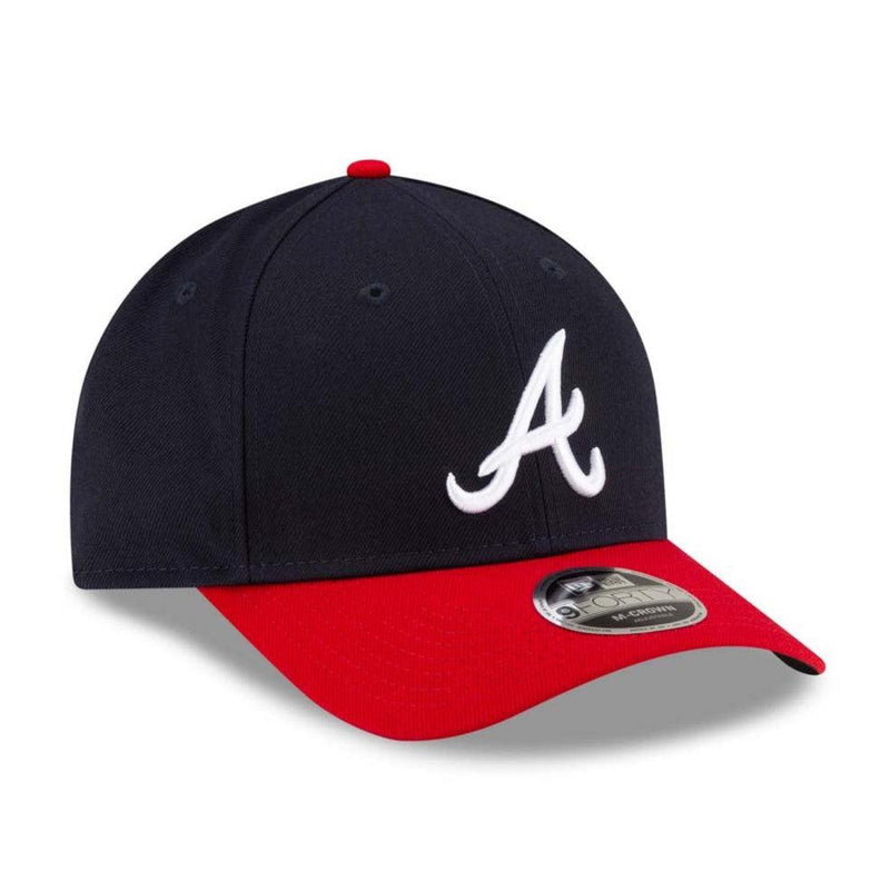 New Era Atlanta Braves Navy White Red Black 9Forty 940 Patch Snapback Cap Hat