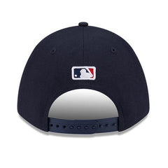 New Era Atlanta Braves Navy White Black 9Forty 940 Patch Snapback Cap Hat