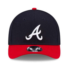 New Era Atlanta Braves Navy White Red Black 9Forty 940 Patch Snapback Cap Hat