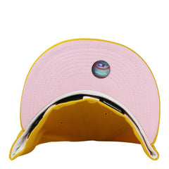 New Era Atlanta Braves Yellow Black Pink 59Fifty 5950 Patch Fitted Cap Hat
